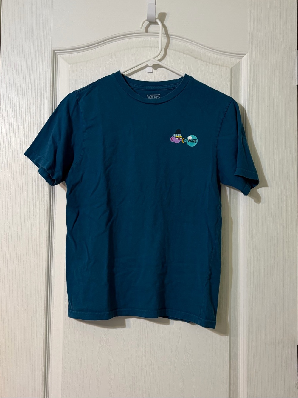 Vans Deep Teal Crew Neck Tee with Small Chest Logo